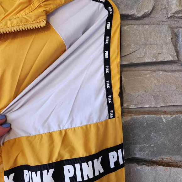 PINK Victoria's Secret Yellow Hooded Jacket - Picture 4 of 8